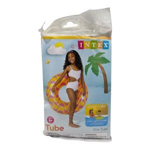 Intex Wavy Dream Tube Swimming Floaty Tube 36 inch With Handles Multicolor